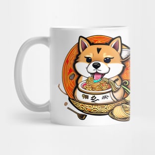 Shiba Inu with Ramen Noodle-Loving Mug